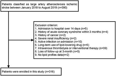 Monocyte/High-Density Lipoprotein Ratio Predicts the Prognosis of Large Artery Atherosclerosis Ischemic Stroke